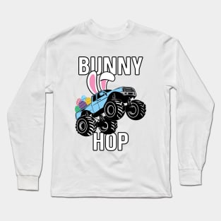 Easter Monster Truck Bunny Hop Boys Girls Easter Egg Long Sleeve T-Shirt